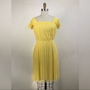 Alex Marie yellow Swiss dot tulle dress